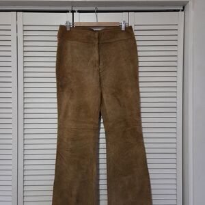 Camel Suede Flair Vintage Pants